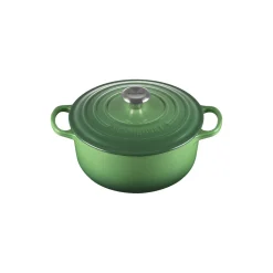 Signature støpejern rund gryte Ø 20 cm, bamboo green