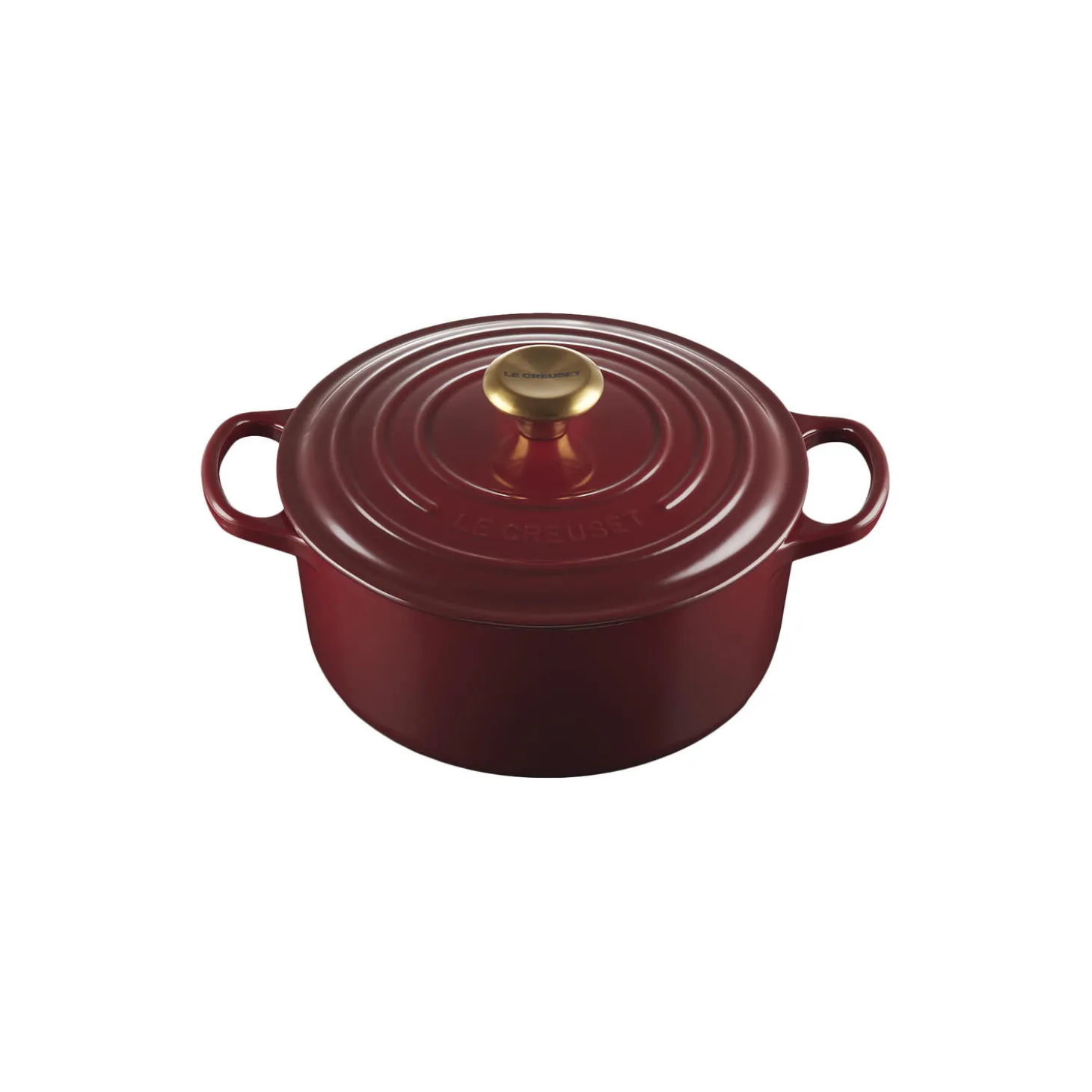 Signature støpejern rund gryte Ø 24 cm, garnet
