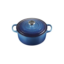 Signature støpejern rund gryte Ø 24 cm, azure blue