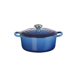 Signature støpejern rund gryte Ø 24 cm, azure blue