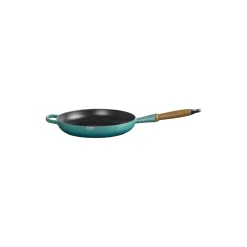 Signature støpejern stekepanne med trehåndtak Ø 28 cm, bleu riviera
