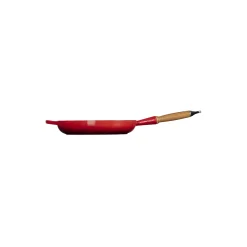 SIgnature støpejern stekepanne med trehåndtak Ø 28 cm, cerise