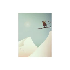 Skiing plakat, 40x30 cm