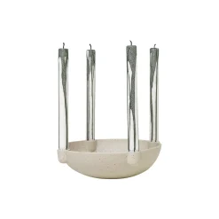 Skål lysestake L, light grey