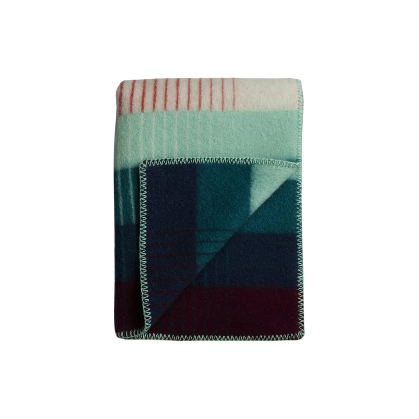 Åsmund Gradient Pledd, Red/Turquoise