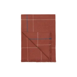 Square pledd, rusty red