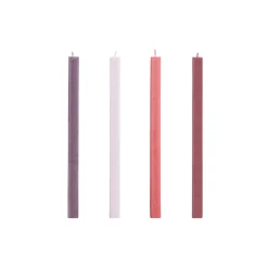 Square stearinlys, reds/bordeaux