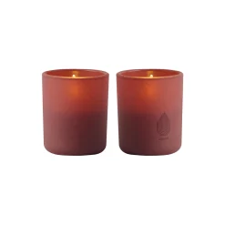 Stearinlys i glass 2-pk, wine red