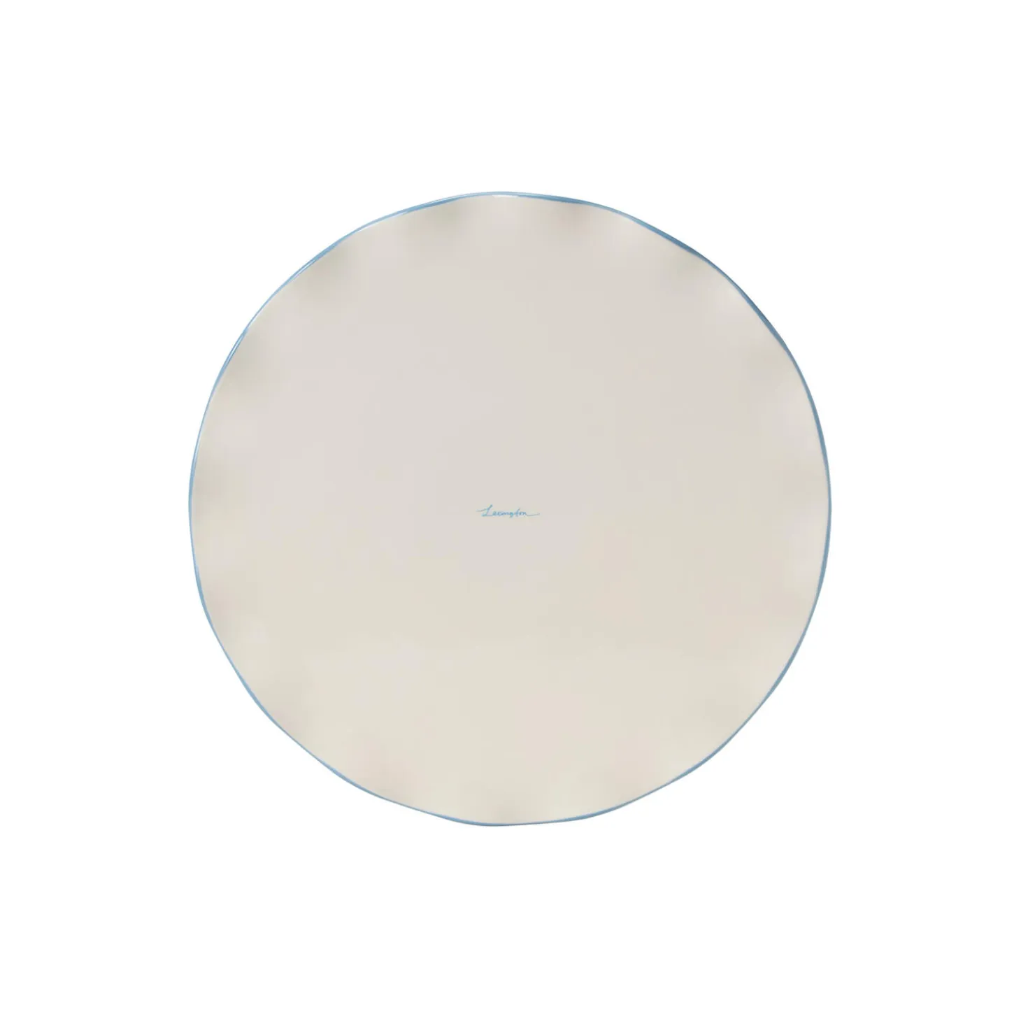Stoneware Wavy kakestativ white/blue