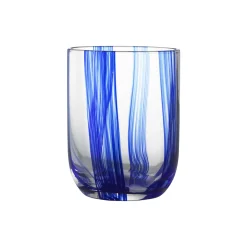 Stripe Glass 39 cl, blue stripes