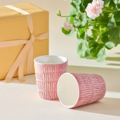 Stripes kopp 30 cl, light pink