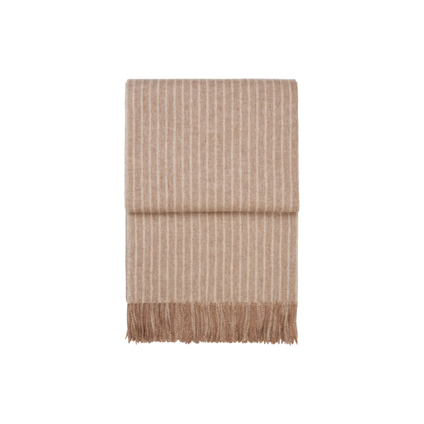 Stripes pledd, camel
