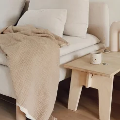 Thyme pledd, beige