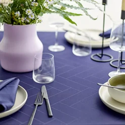 Tiles Damask duk, indigo