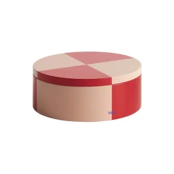 Tin beholder, red/soft pink