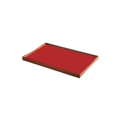 Turning Tray vendbart brett, kimono red/black desert