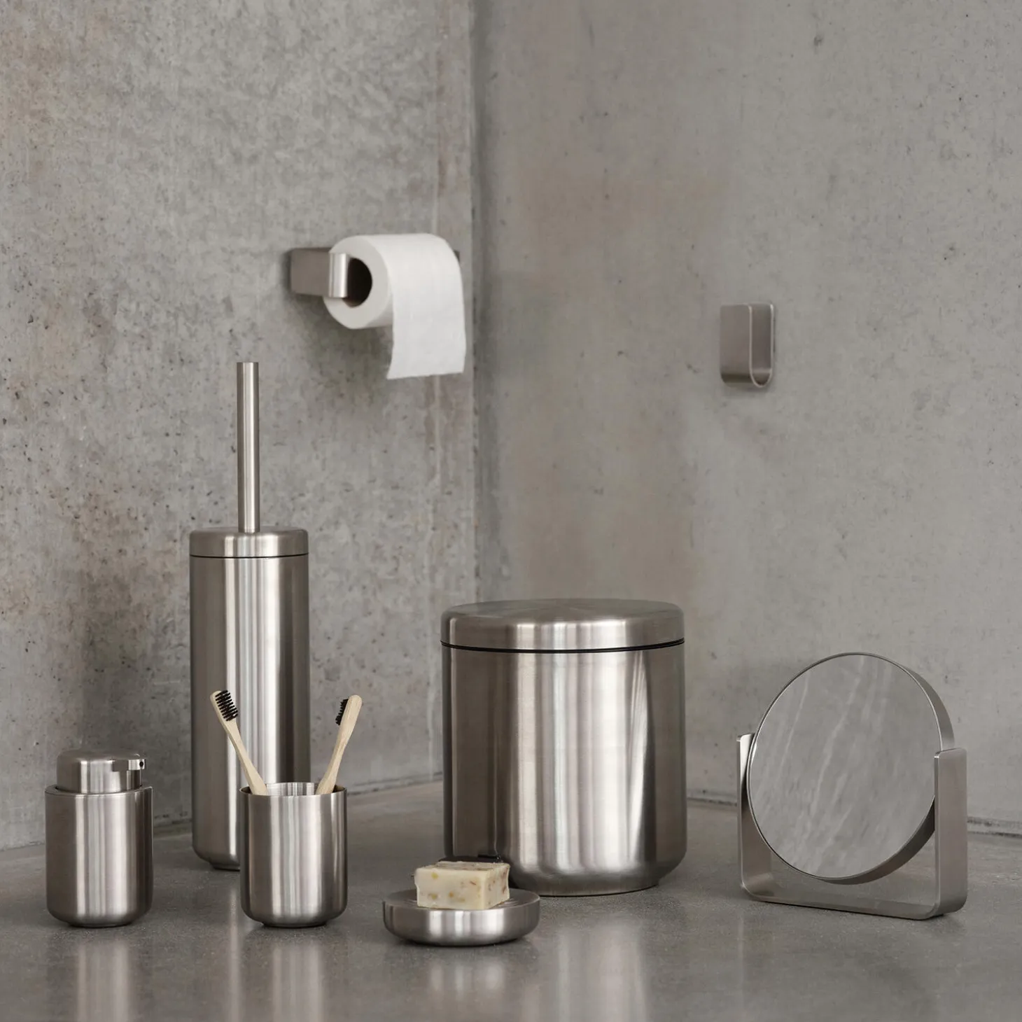 Ume toalettbørste, steel