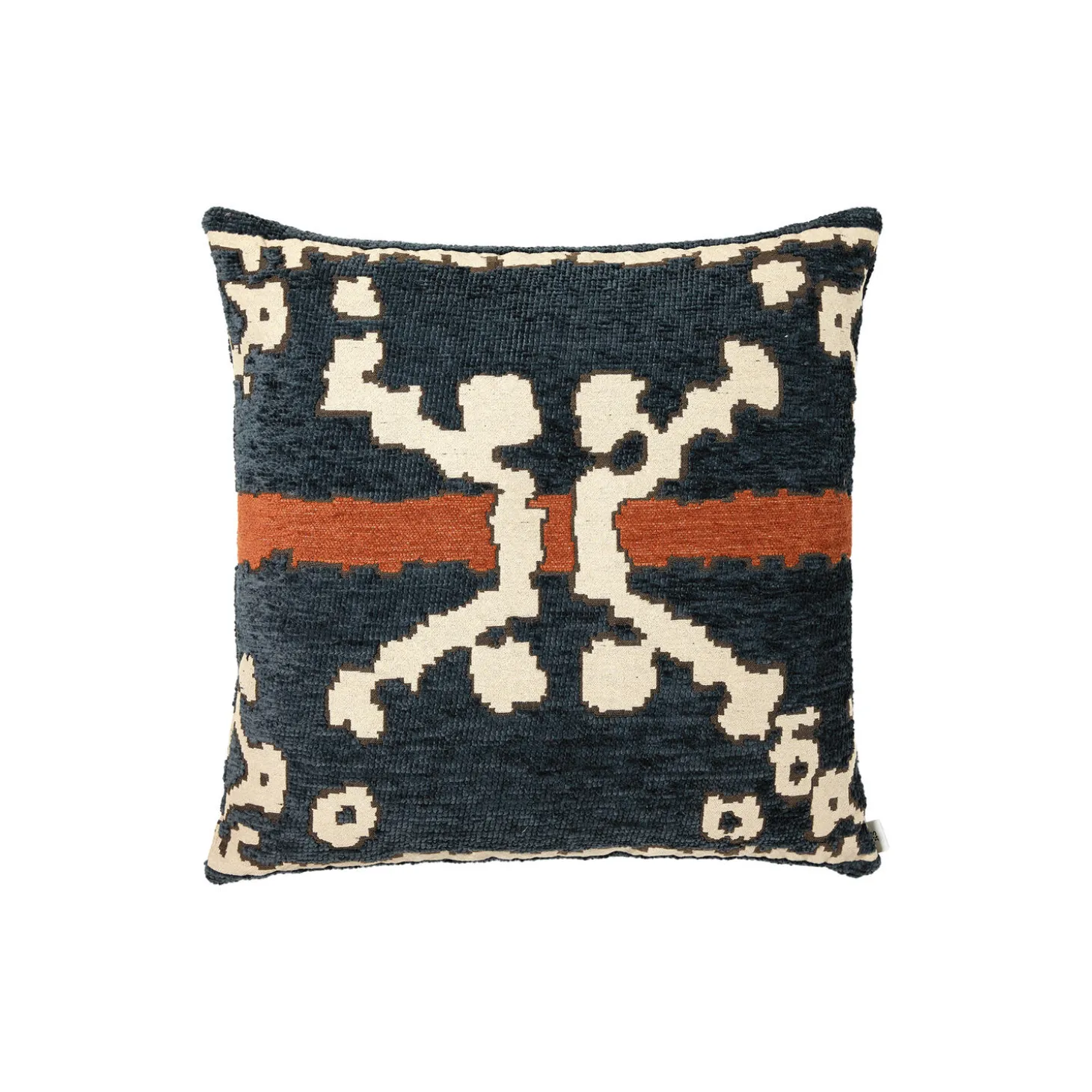 Upscale aakle pute 60x60, black/rust