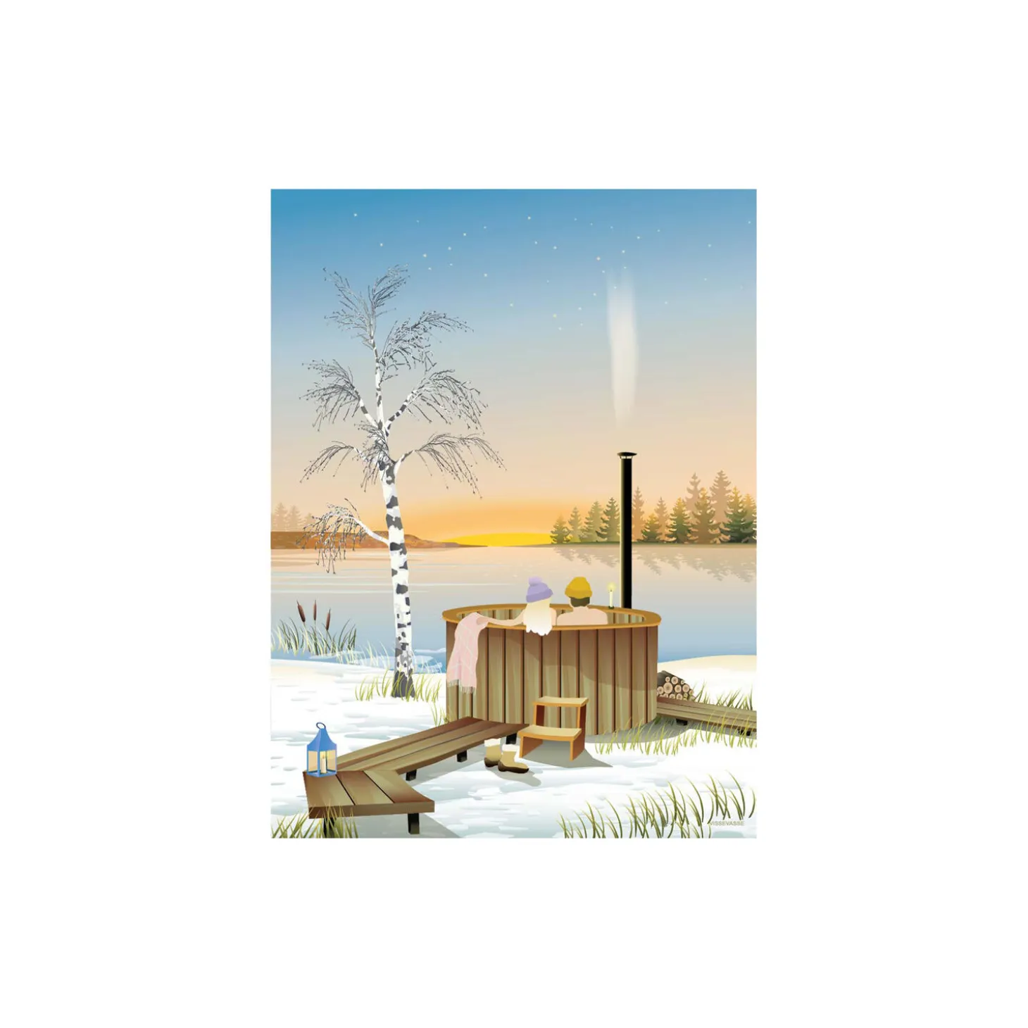 UTENDØRS BOBLEBAD plakat