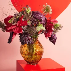 Vase Corallo M, lys amber