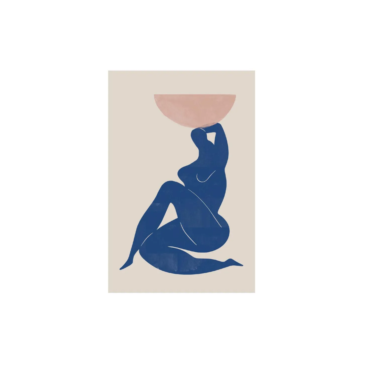 Vase og kvinne - Kunstkort