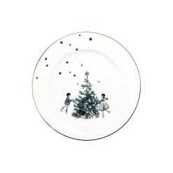Vinterstjerner med juletre tallerken Ø 21 cm