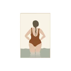 Woman and sea plakat
